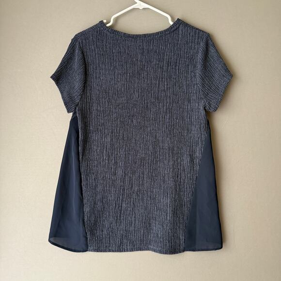 Simply Vera Vera Wang Top Size S Blue Short Sleeve blouse‎ - Picture 8 of 8